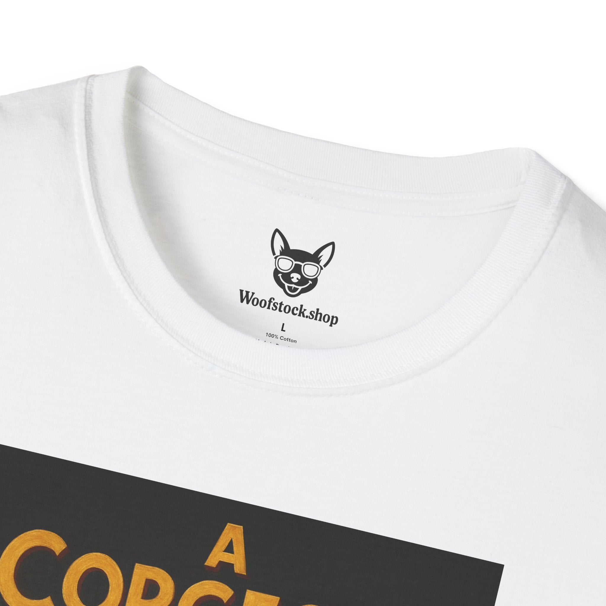 A Chorus Line Broadway Poster Dog Parody Unisex Softstyle T-Shirt -- Funny Tee for Broadway and Dog Lovers